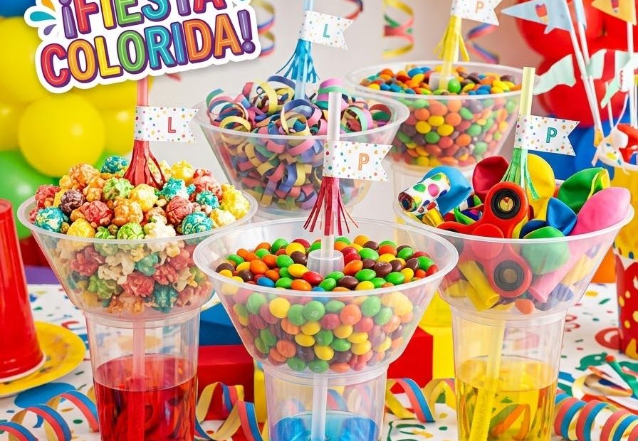 Decoración con vasos botaneros