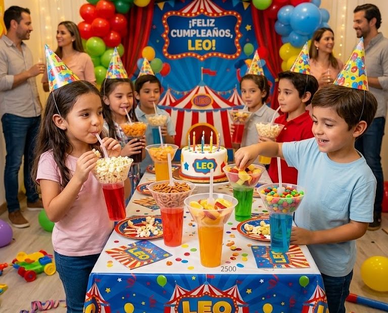 vasos botaneros para fiesta infantil